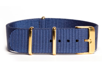 Navy NATO strap (with gold buckles)