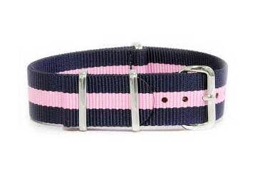 Blue and pink NATO strap