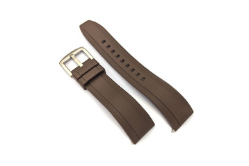 22mm Brown Quick Release Silicone Watch Strap
