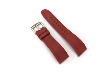 24mm Red Quick Release Silicone Watch Strap