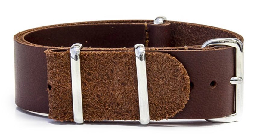 NATO leather strap — Brown