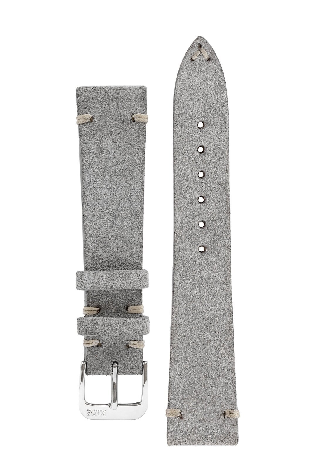 grey leather watch strap