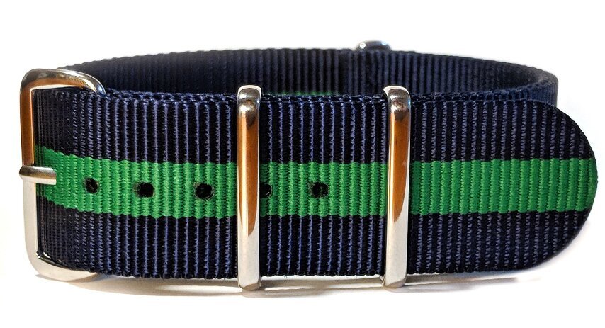 NATO nylon strap — Blue/Green