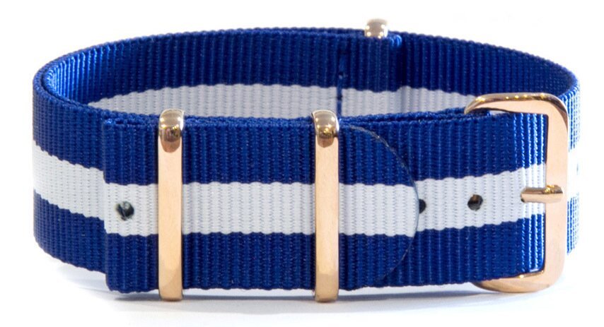 NATO nylon strap — Blue White Buckles