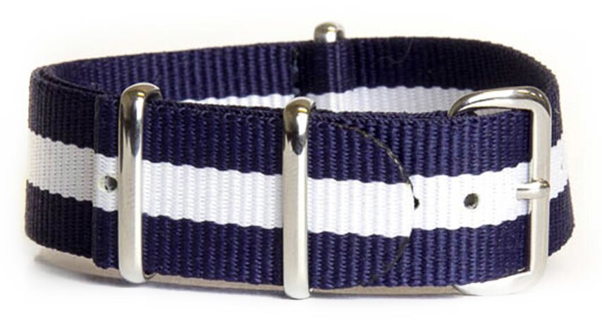 NATO nylon strap — Blue White