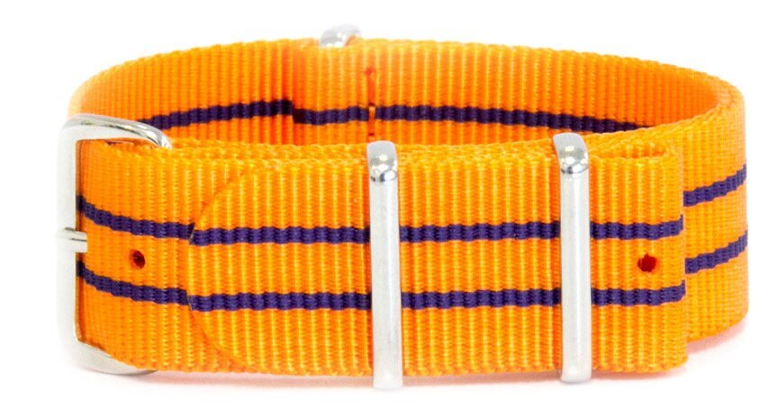 NATO nylon strap — Orange/Blue