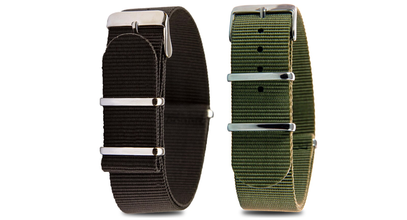Extra long 20mm Black Khakigreen NATO strap Watch Straps Australia