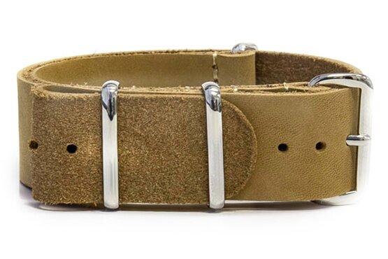NATO leather strap — Tan