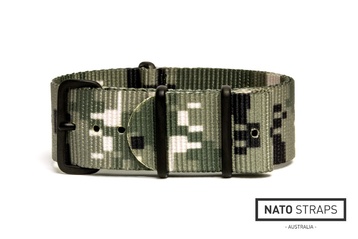 18mm Digital Green Camo NATO Strap