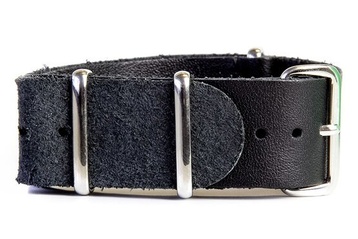 Black Leather NATO strap