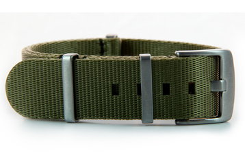 22mm Khaki Green seatbelt NATO watch band