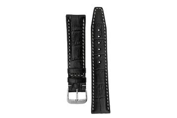 20mm Rios1931 Boston Alligator-embossed Leather Watch Strap in Black