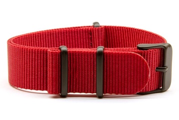 20mm Red NATO Strap With Black Pvd Buckles