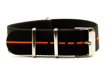 20mm Black and Orange NATO strap