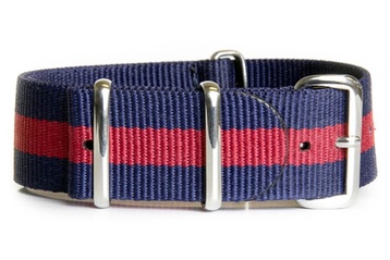 16mm Blue and red NATO strap