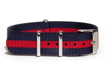 18mm Blue and red NATO strap