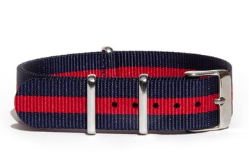 22mm Blue and red NATO strap