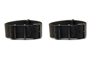 20mm Extra Long Black NATO Strap PVD - 2 Pack