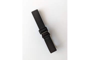 20mm Black paratrooper watch strap with black buckles