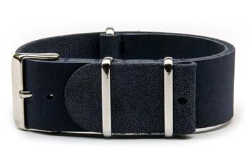 Blue leather NATO strap