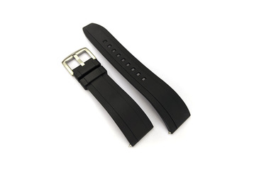 24mm Black Quick Release Silicone Watch Strap