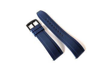 20mm Blue Quick Release Silicone Watch Strap With Pvd Buckles