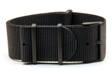 Extra Long Black NATO strap - With PVD Buckles